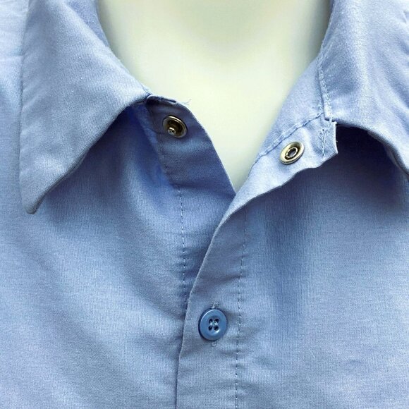Red Kap Mens SS Shirt Blue XXL Cotton/Polyester Button-Down Collar Dual Pockets - Picture 8 of 9